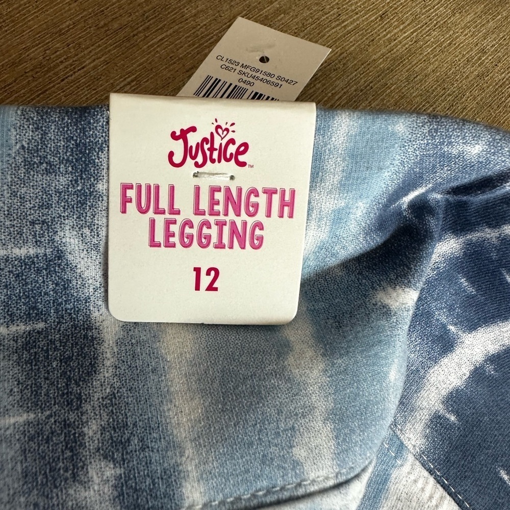 Justice Blue Tie-Dye girls leggings - Picture 4 of 4